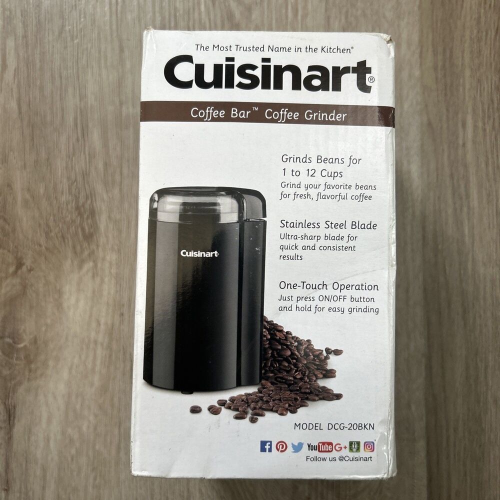 Cuisinart DCG-20BKN Coffee Bar Bean Grinder Electric Black 12 CUPS BPA Free New
